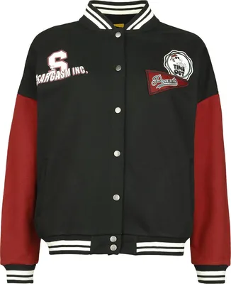 Produktbild von Peanuts Collegejacke Damen Good Grief schwarz/rot XXL