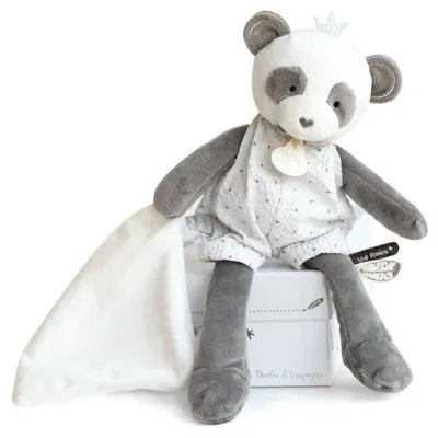 Imagen del producto de Doudou Dárková: Panda de peluche con manta, 28 cm