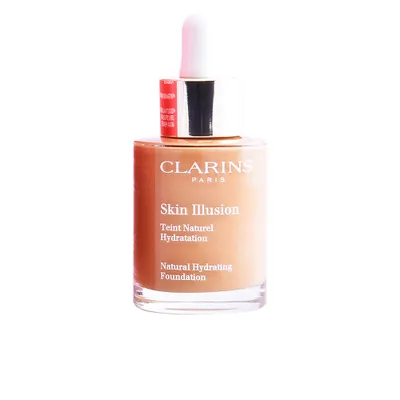 Obrázek produktu pro Clarins Skin Illusion, Lahvička s kapátkem, Tekutina, Univerzální, Hydratační, Vyhlazující, Změkčující, Tmavá kůže, Béžová