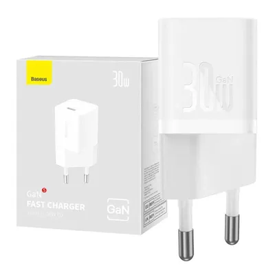 Produktbild von Mini-Wandladegerät Baseus GaN5 30W (weiß)