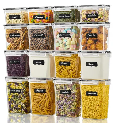 Obrázek produktu pro Omgoods - Sada 16 úložných boxů na potraviny do kuchyně
