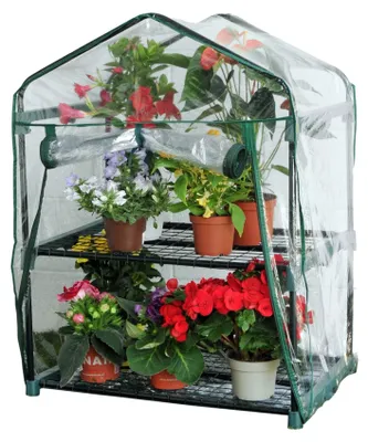 Zdjęcie produktu dla Szklarnia balkonowa z 2 półkami, wymiary 70 x 50 x 90 cm (wysokość)