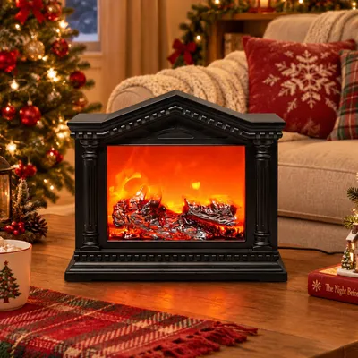 LED-Kamin mit Flammeneffekt, USB/Batterie, dekorativ, Typ B