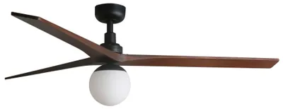 Obrázok produktu pre Energeticky úsporný stropný ventilátor s osvetlením a diaľkovým ovládaním Klim L čierny orech 150 cm