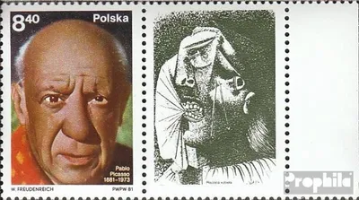 Produktbild von Briefmarken Polen 1981 Mi 2728a mit Zierfeld (kompl.Ausg.) postfrisch Pablo Picasso
