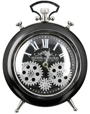 Imagen del producto de Reloj de pared o de mesa, redondo, modelo "Transmission", con motivo de engranajes, de vidrio y metal, color , unidad de venta: 1, longitud: 5.5 cm, anchura: 18.5 cm, altura: 25 cm. Código: 50334 4001250503347
