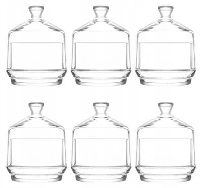 Produktbild von Gift Home Glasbehälter mit Deckel 260ml – 6er Set für Kerzen