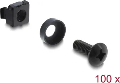 Image de DELOCK Rack Montage Set für 10" und 19" 100 Stück schwarz