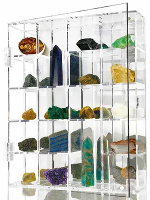 Image de Vitrine acrylique avec étagères et miroir