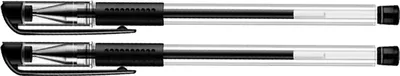 Image de 2Pcs Stylo à Bille Noir 0.5mm Stylo à Bille Encre Stylo à Bille pour Bureau Ecole 0.5mm