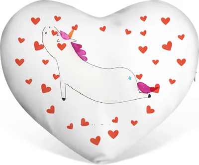 Produktbild von Mr. & Mrs. Panda Dekokissen Einhorn Yoga - Weiß - Geschenk, dekoartikel, Kuschelkissen, Unicorn, Sofakissen, Herzchen Kissen, Namaste, Süß, Sport, Hochzeitskissen