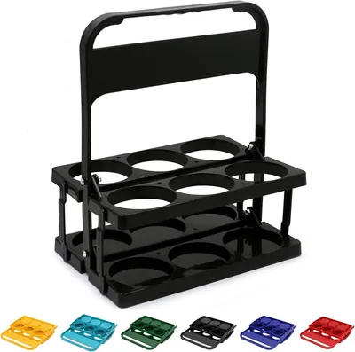 Imagen del producto de Portabotellas plegable, para 6 botellas, color , que ahorra espacio y es ideal para el transporte