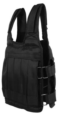 Obrázek produktu pro Zátěžový vest 50 kg - Nastavitelný - Tlumení nárazů - Materiál Oxford - 12 kapes - Rozměry 65 x 44 cm - Zátěžový vest