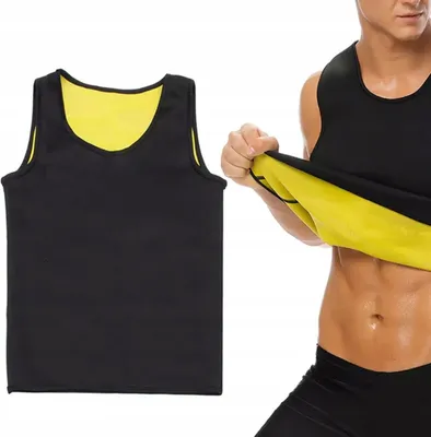 Produktbild von Herren schlank machendes Neopren-Tanktop - Schwarz Größe L