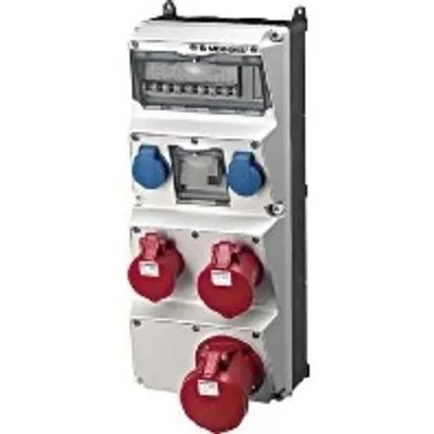 Obrázek produktu pro Kombinace zásuvek AMAXX - Kombinovaná montáž na stěnu CEE-zásuvka na stěnu IP44 940010