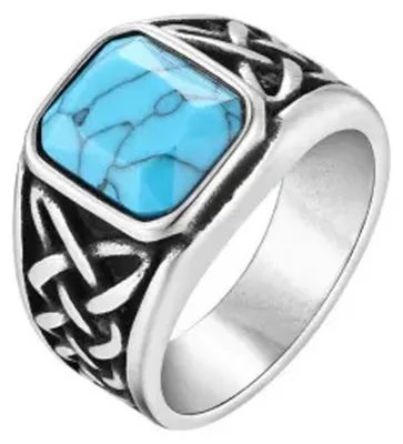 Produktbild von Siegelring Herren: Ring Türkis 61 (19.4 mm Ø)