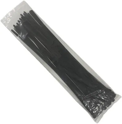 Kabelbinder 450 mm - 100 Stück - Zugfestigkeit 80 kg - Schwarz - UV-beständig - PA66/Nylon66