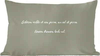 Produktbild von MuchoWow® Zierkissen Sofakissen Wohnzimmer Dekokissen 50x30 cm Sprichwörter - Gestern wollte ich eine Pizza - Zitate - Pizzaliebhaber - Wohnzimmerdekoration - Polster mit Photo