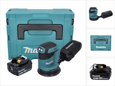 Immagine prodotto di Levigatrice orbitale a batteria Makita DBO 180 M1J 18 V 125 mm + 1x batteria 4,0 Ah + Makpac - senza caricabatterie