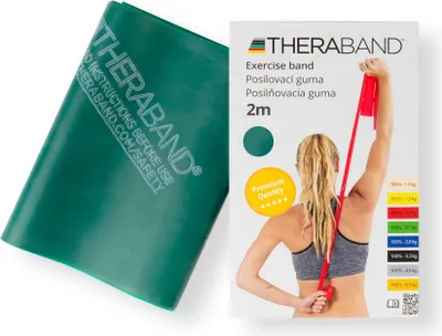 Produktbild von Thera-Band Übungsgummi grün, 200 cm lang, 12,5 cm breit, max. Widerstand 2,1 kg