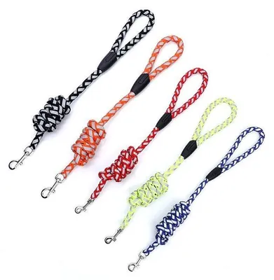 Image de Surtep Animals : laisse pour chien réfléchissante en tricot, 1,2 m / 120 cm