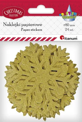 Produktbild von Papier Schneeflocken Aufkleber 24pc gold