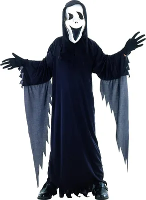 Immagine prodotto di Costume da fantasma bambino Costume di Halloween in bianco e nero - 122/134 (7-9 anni)