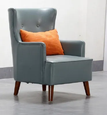 Produktbild von Design Ohrensessel Kunstleder Couch Sofa Polster Einsitzer Sessel Neu