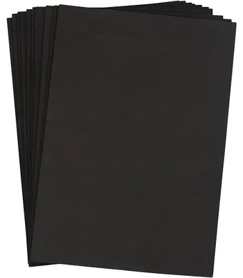 Produktbild von Moosgummi , A4, Blatt 210x297 mm, Dicke 2 mm, Schwarz, 10 Bl./ 1 Pck