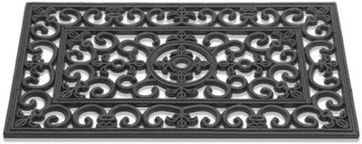 Immagine prodotto di Tappetino in gomma, design vintage, 45x75 cm, nero, adatto per interni ed esterni