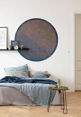 Produktbild von Komar Vlies Fototapete rund und selbstklebend "Ornament" - Größe: 125 x 125 cm (Breite x Höhe) - 1 Stück