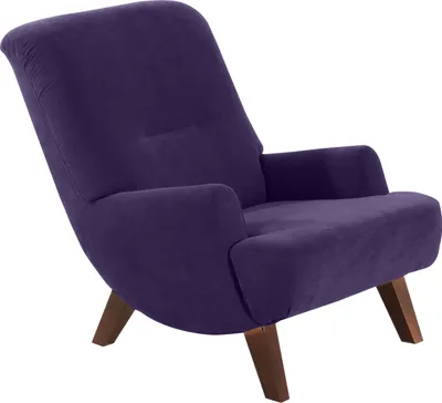 Produktbild von Max Winzer Sessel Brandford - Velourstoff violett - Maße: 71 x 101 x 80 cm