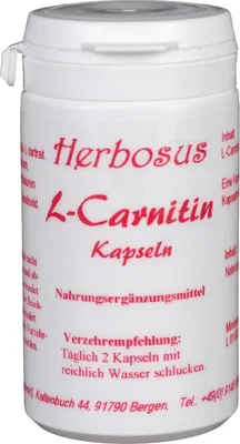 Produktbild von Herbosus L-Carnitin Kapseln– Unterstützt den Energiestoffwechsel und die Fitness