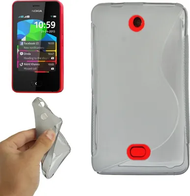 Image de Coque de protection en TPU pour téléphone Nokia Asha 501, couleur grise