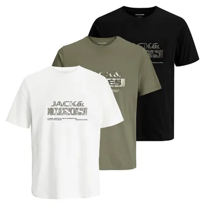 Produktbild von 3er Pack JACK & JONES Herren T-Shirts JCOSTANCE