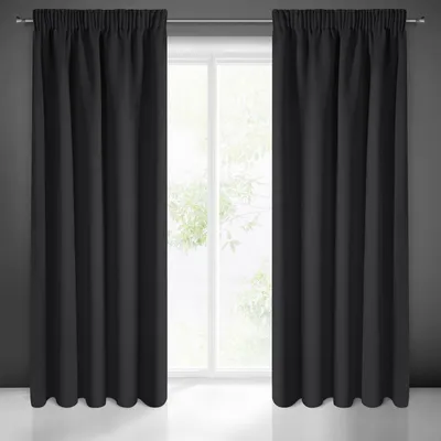 Immagine prodotto di Eurofirany LOGAN Tenda 135x270 Nastro con volant nero