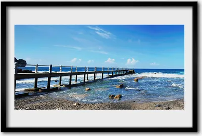 Produktbild von Bild 60x40 MDF-Rahmen Wandkunst Ocean Beach Landschaft