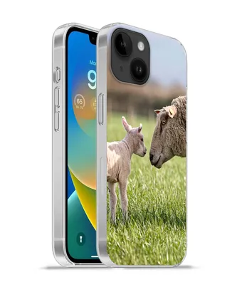 Produktbild von MuchoWow® Handyhülle Schutzhülle Hülle für Apple iPhone 14 - Softcase Schafe - Gras - Lamm Silikon Softcase Handy Hülle - Mobiltelefonhülle