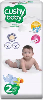 Produktbild von Cushy Baby Einmalwindeln Größe 2, 30 Stk.