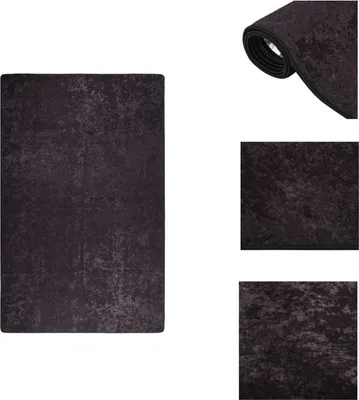 Produktbild von vidaXL Teppich Waschbar 160x230 cm Anthrazit Rutschfest -  Teppiche