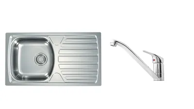 Produktbild von Alveus Sets - Spüle-Set Basic 170 und Armatur Riviera + Geschenk, chrom SETA259