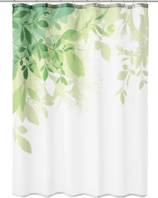 Produktbild von Kleine Wolke Duschvorhang Textil FLORESTA Grün 240 x 180 cm