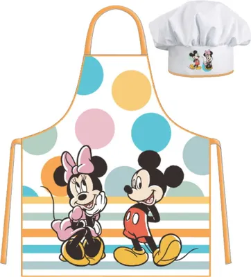 Produktbild von Disney Mickey Mouse Küchenset – Schürze und Mütze für kleine Köche