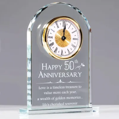 Quarzuhr 50. Hochzeitstag Geschenk Goldene Hochzeit Dekoration