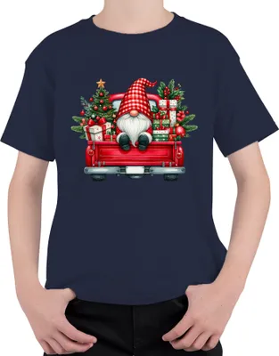 Produktbild von Weihnachtszwerg Truck Wichtel Gnom - Weihnachten Xmas Christmas Uni Kinder T-Shirt, Navy, 116