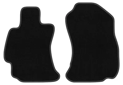Productafbeelding van Velours voormatten voor Subaru Outback vanaf 2009 (sedan/stationwagen) – 2-delig, zwart, op maat – Wielganizator BASIC