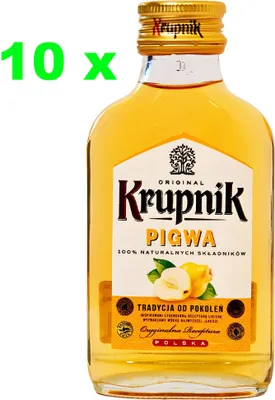 Produktbild von Krupnik Quittenlikör Pigwa 10er Set (10 x 100ml) 30% vol.