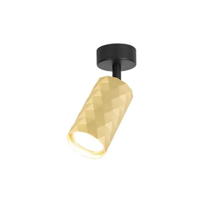 Produktbild von MasterLED Deckenstrahler GU10 Glamour schwenkbar - Schwarz, Gold - Moderne LED Deckenleuchte für das Wohnzimmer
