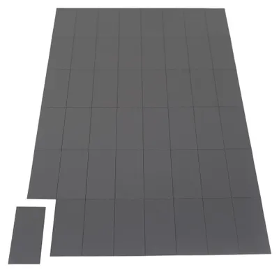Magnet-Rechtecke 50x24 mm, 48 Stück, selbstklebend, schwarz