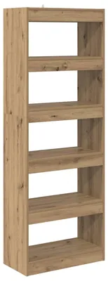 Image de Bibliothèque chêne artisanal 60 x 30 x 166 cm Bois d'ingénierie